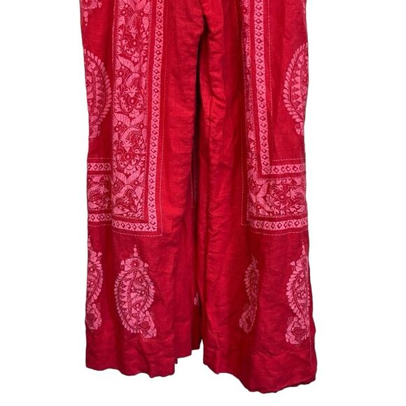 Free People | Pink Red Printed Strappy Jumpsuit OB793522 Sz 0 - Picture 10 of 16